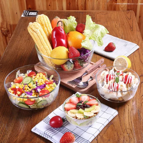 Vista 7 de Juego de 6 Cuencos Pequeños de Vidrio - Cuencos de Vidrio Transparente para Preparación - Cuencos de Servir para Postre, Dulces, Nueces, Helado