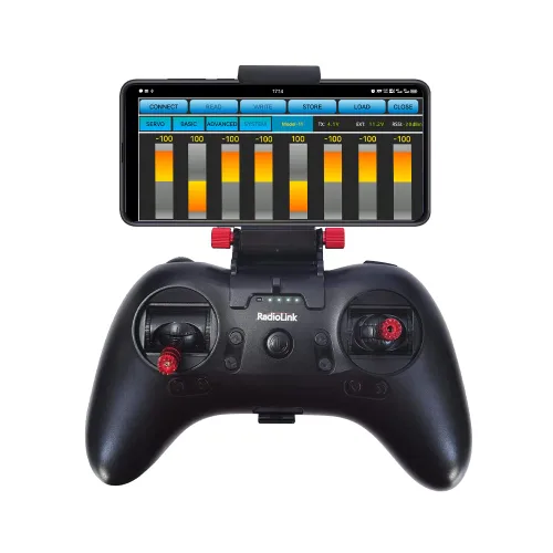 Vista 2 de ATA HOBBY Soporte de teléfono FPV para transmisor Radiolink T8S RC, soporte ajustable para pantalla de teléfono celular, soporte de clip de control