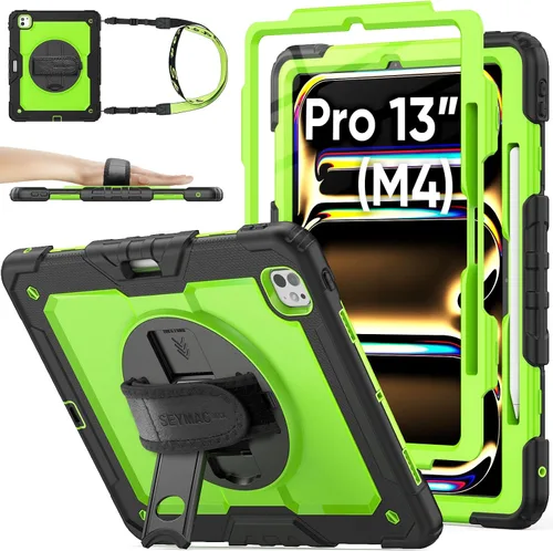 Vista 31 de SEYMAC stock Funda protectora para iPad Air de 11 pulgadas M3 2025/M2 2024 (Air 7ª/6ª generación), funda resistente con protector de pantalla