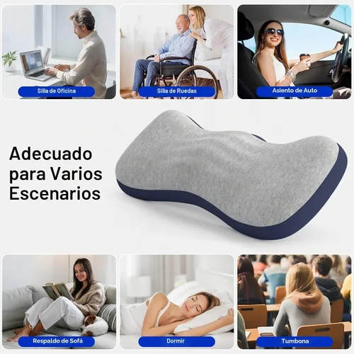 Vista 5 de Almohada de Soporte Lumbar para Cama, Almohadas de Espuma Viscoelástica para Alivio del Dolor de Espalda, Almohada de Alivio del Dolor Lumbar
