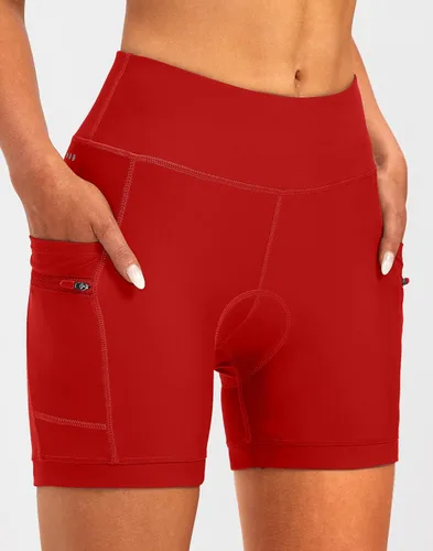 Vista 2 de Pantalones cortos de ciclismo acolchados 4D para mujer, 57 pulgadas, ropa interior de ciclismo, ciclismo de carretera, pantalones cortos para mujer
