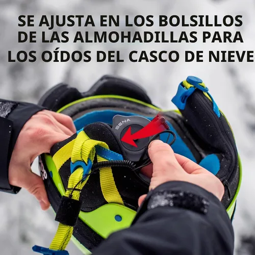 Vista 4 de Sena Snowtalk 2 - Auriculares Bluetooth universales para cascos de nieve con intercomunicador inalámbrico incorporado