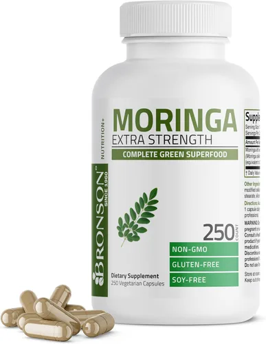 Vista 7 de Bronson Moringa Cápsulas extra fuertes Moringa Oleifera en polvo, 60
