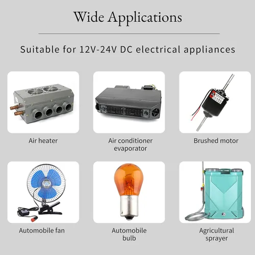 Vista 5 de Universal DC 12V/24V Controlador de velocidad del motor, regulador de velocidad del motor, interruptor del gobernador del motor, mejor disipación