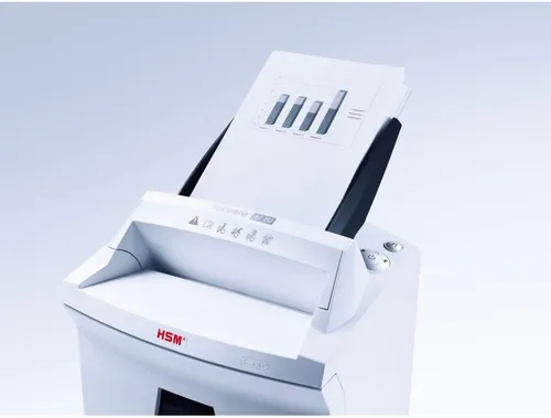 Vista 6 de HSM Trituradora de microcorte SECURIO AF150 L4 con alimentación automática de papel; tritura hasta 150 automáticamente/13 manualmente; capacidad