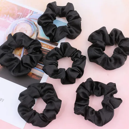 Vista 4 de IVARYSS Coleteros para el Cabello para Dormir, Satén Premium Más Suave que la Seda para Mujeres con Cabello Rizado, Lindas Bandas Elásticas