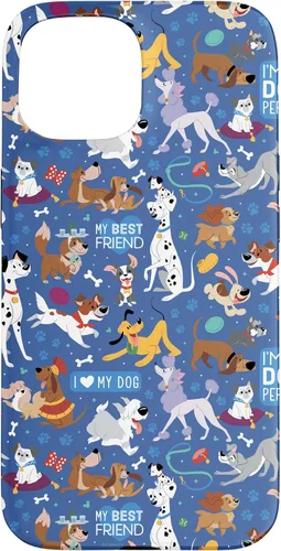 Vista 6 de Disney Funda para iPhone 17 con texto en inglés «Dogs I Love My Dog», color azul