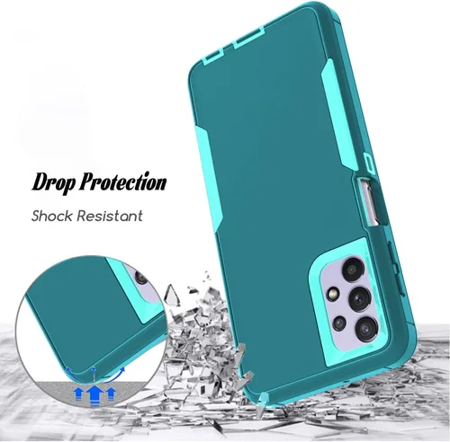 Vista 3 de Asuwish Funda de teléfono para Samsung Galaxy A32 5G 2021 de 6.5 pulgadas con cubierta protectora de pantalla y accesorios de celda de doble capa