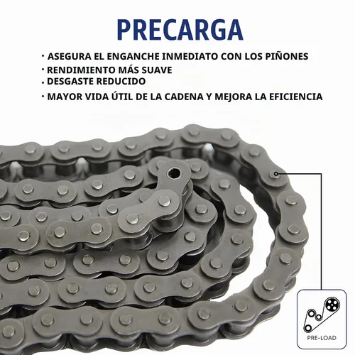 Vista 4 de Donghua® #35 Go Kart Cadena de 3 pies con un eslabón conector o maestro, de alta calidad.