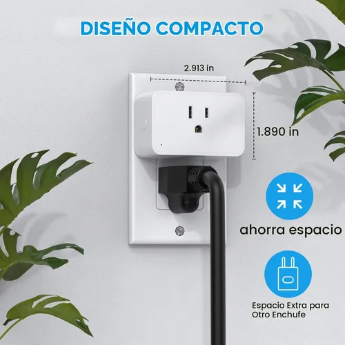 Vista 4 de G-Homa Toma de corriente con control remoto, interruptor de enchufes eléctricos inalámbricos para electrodomésticos, luces navideñas, alcance de 100