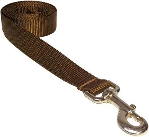 Vista 17 de Correa de nailon rojo mediano para perro: 3/4" de ancho, 6 pies de longitud - fabricada en Estados Unidos.