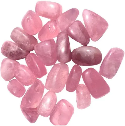 Vista 3 de EXCEART Piedras de cristal de cuarzo rosa, piedras de cristal rodado, piedras irregulares rosas para el hogar, pecera, adorno de maceta de 1.2-1.6