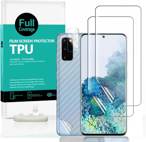 Vista 7 de Ibywind Protector de pantalla para SamSung Galaxy S20 FE 4G/5G [2 unidades], vidrio templado de dureza 9H, con 1 protector de lente de cámara, 1