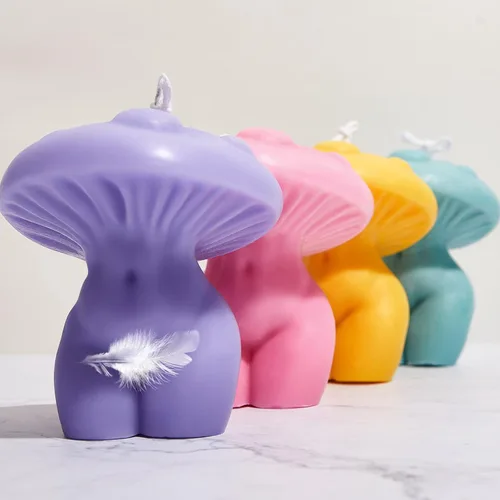 Vista 5 de Fabbay Moldes corporales de hongos y mujeres, molde de silicona para manualidades, moldes para velas femeninas, moldes para hacer velas, moldes