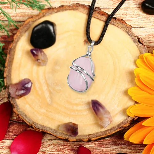 Vista 17 de PYOR Collar con colgante curativo de Reiki de cristal, gemas de buena suerte, prosperidad, riqueza, piedras preciosas naturales, collares de buena