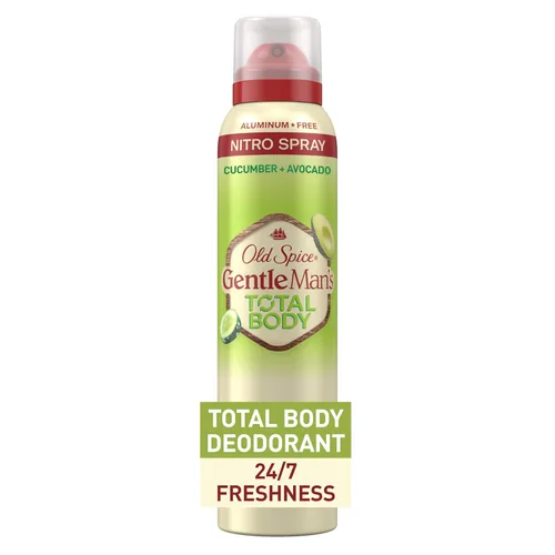Vista 14 de Old Spice Desodorante en aerosol para todo el cuerpo para hombres, sin aluminio, aroma a aloe + lluvia, protección contra olores 24/7, frescura