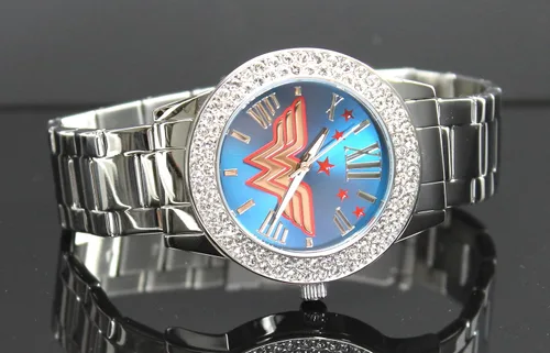 Vista 6 de Wonder Woman de la "justicia Silver-tone Watch (wow8062)