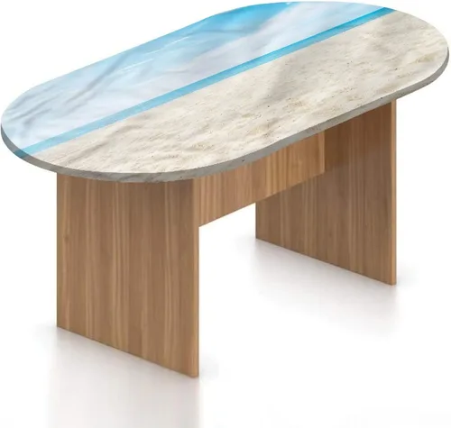 Vista 10 de Mantel ovalado ajustable de poliéster elástico para invierno, diseño de bosque abstracto monocromático, hojas y bosques, se adapta a mesas ovaladas