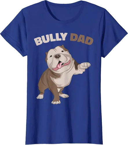 Vista 71 de American Bully Dad Dog Owner Father Funny Men T-Shirt Asphalt Grey
