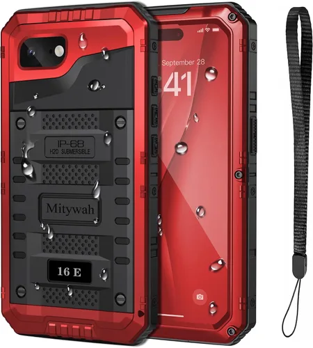 Vista 76 de Mitywah Funda impermeable para iPhone 7/iPhone 8 / iPhone SE 2020, funda de metal resistente de grado militar, protección de cuerpo completo