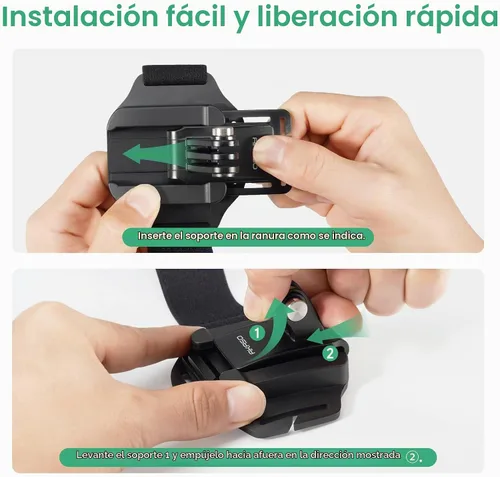 Vista 4 de AKASO Soporte de correa de cabeza ajustable de liberación rápida 2 en 1