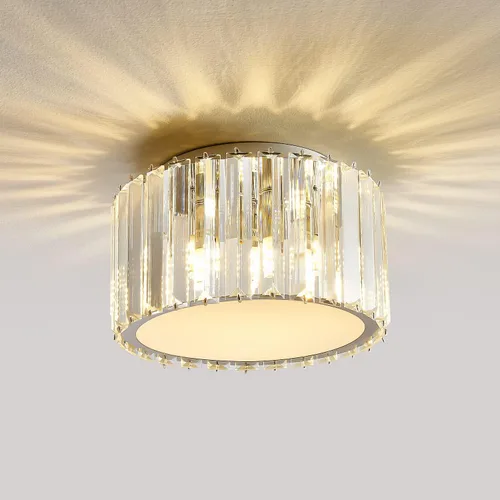 Vista 2 de Lámpara de Techo de Cristal Moderna, Mini Candelabro de Cristal Empotrado BUXVRCS, A 5.89'' x An 8.66'' Pequeña Lámpara de Techo de Cristal
