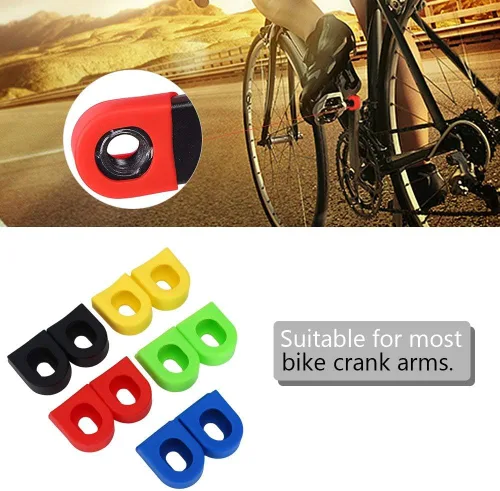 Vista 5 de Tbest Juego de 2 botas de manivela para bicicleta, funda de silicona, funda protectora de manivela para bicicleta (paquete de 2)