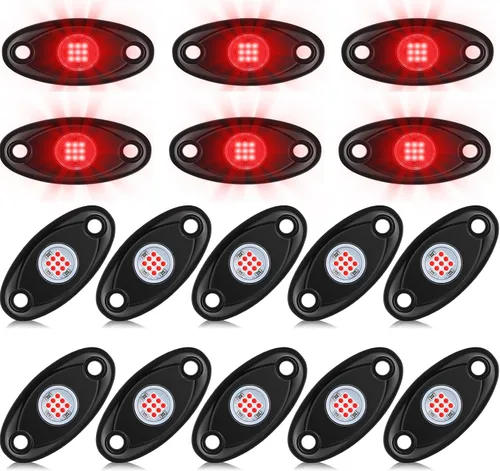 Vista 8 de 12 Cápsulas Luces LED Rock para Automóvil SUV Luces Underglow Impermeables Neón Trail Rig Lámpara Iluminación para Camión Motocicleta Barco ATV UTV