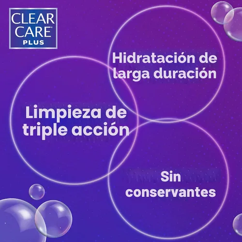 Vista 3 de CLEAR CARE PLUS Solución de lentes de contacto de limpieza y desinfección, 12 onzas líquidas