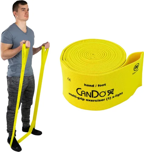 Vista 13 de CanDo Banda de resistencia de ejercicio de 6 pies con bucles de mano/pie para entrenamientos totales del cuerpo, entrenamiento, rehabilitación