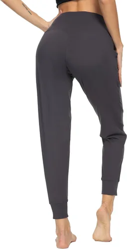Vista 4 de Pantalones deportivos con bolsillos para mujer, resistentes al agua, ligeros, para entrenamiento, atletismo, viajes, campamento