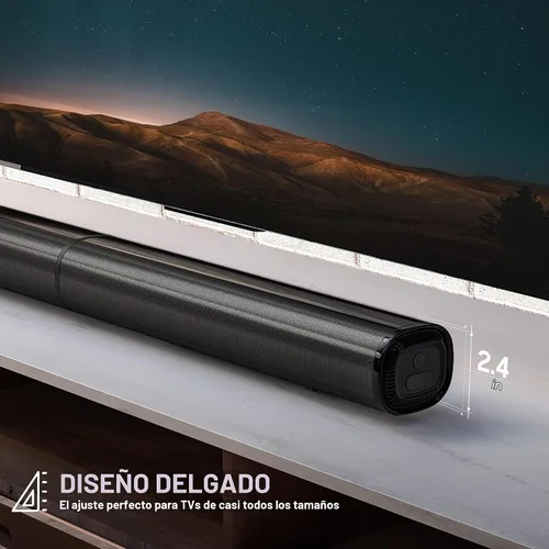 Vista 7 de Barra de sonido para TV, barra de sonido PHEANOO 2.1 CH con subwoofer, HDMI (ARC)/Bluetooth 5.0/óptica/conectividad AUX - D5
