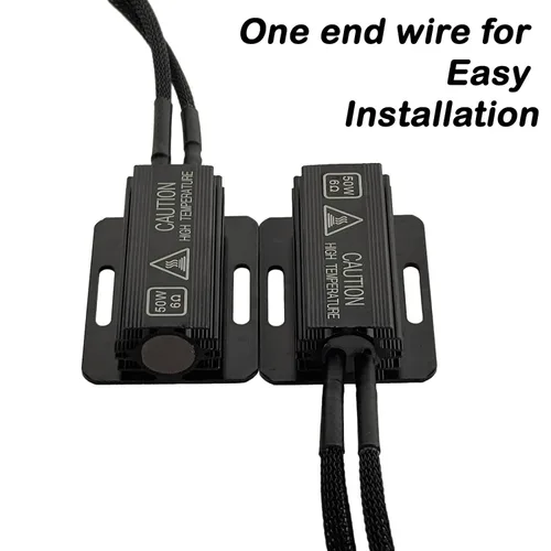 Vista 5 de Adaptador de resistencia de carga LED H4 9003, 50 W, 6 ohmios, decodificador Canbus mejorado, reparación de faros delanteros, luz antiniebla, código