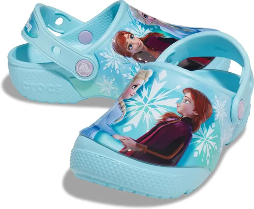 Vista 6 de Crocs Zuecos Disney para niños Zapatos Frozen 2 para niñas, Azul hieloazul hielo., 2 niño