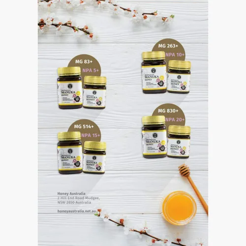 Vista 9 de Honey Australia Miel de manuka cruda UMF 5+ / MGO 83+ 8.8 oz / 250 g Manuka australiano certificado, probado de forma independiente, sin OMG