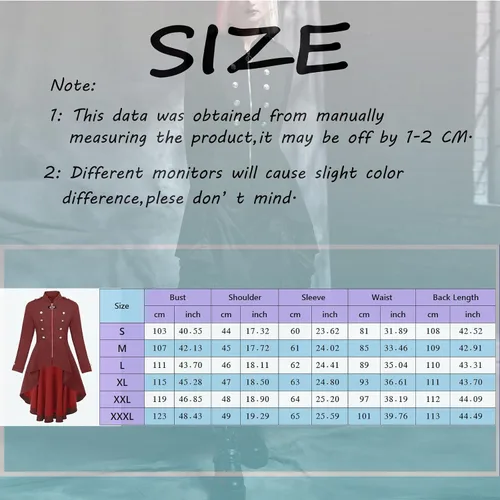 Vista 2 de Chaqueta steampunk para mujer chaqueta militar con botones diseño fluido para mujer