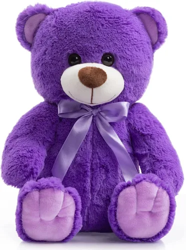 Vista 14 de Oso de peluche súper color, juguete de peluche para niños, novia, familia, felicitaciones, baby shower, cumpleaños, beige, 14 pulgadas