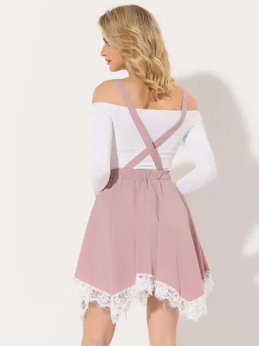 Vista 4 de Allegra K Faldas de tul con dobladillo asimétrico gótico para mujer