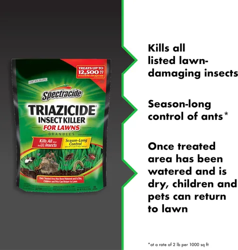 Vista 2 de Insecticida en gránulos Spectracide Triazicide; funciona con la primera aplicación, paquete de 4
