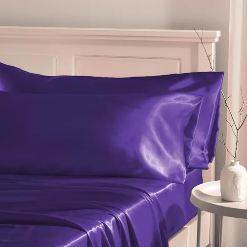 Vista 20 de Manyshofu - Funda de almohada de satén beige para protección del cabello - 2 piezas, fundas de almohada estándar, lujosas y sedosas, fundas