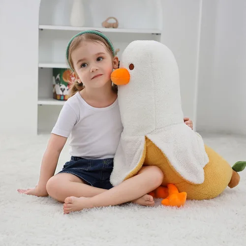 Vista 2 de OurHonor Peluche de pato de plátano de 19.6 pulgadas, bonito peluche de plátano, regalo para niñas, niños, novias, adultos, decoración de habitación
