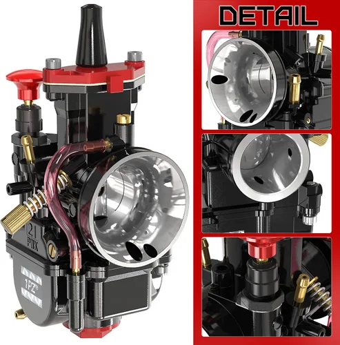 Vista 3 de 1PZ PW0-K21 PWK - Carburador de 1.82 pulgadas para reemplazo de carburador, rendimiento universal para motocicletas Pit Dirt Bike Off Road ATV Quad