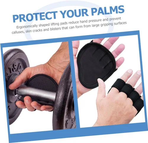 Vista 8 de 1 par de guantes de gimnasio para hombre, guantes de gimnasio para hombres, guantes de entrenamiento para levantamiento de pesas, almohadilla