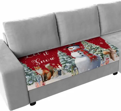 Vista 18 de Fundas de cojín para sofá de Navidad, funda elástica para sofá con parte inferior elástica, fundas de sofá con diseño de muñeco de nieve