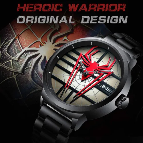 Vista 3 de Gosasa Reloj de pulsera de hombre araña de lujo de acero inoxidable para hombre