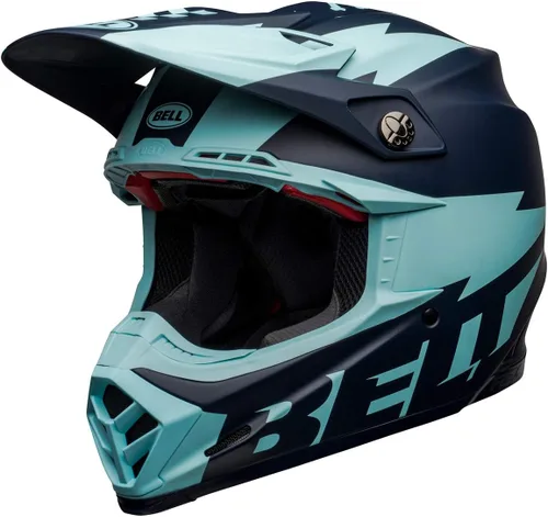 Vista 4 de Bell Moto-9 Flex Dirt - Casco de motocicleta de cara completa - Breakaway - Azul marino mate/azul claro, talla L