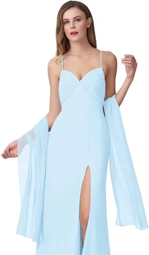 Vista 26 de Chales de gasa para mujer, bufandas para dama de honor, boda, noche, graduación, fiesta, ocasiones especiales, vestidos de 90 x 20 pulgadas