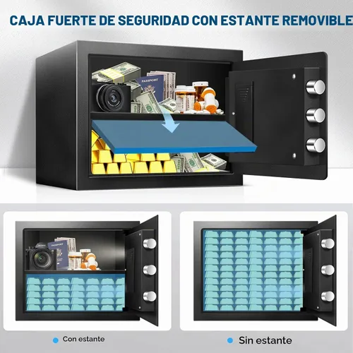 Vista 7 de Caja fuerte a prueba de fuego pequeña de 1,8 pies cúbicos