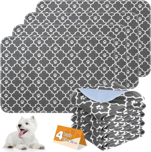 Vista 13 de KOOLTAIL Almohadillas lavables para orina de perros, paquete de 2 almohadillas de entrenamiento súper absorbentes reutilizables impermeables