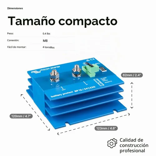 Vista 5 de Victron Energy BatteryProtect 12/24-Volt 220 amp
